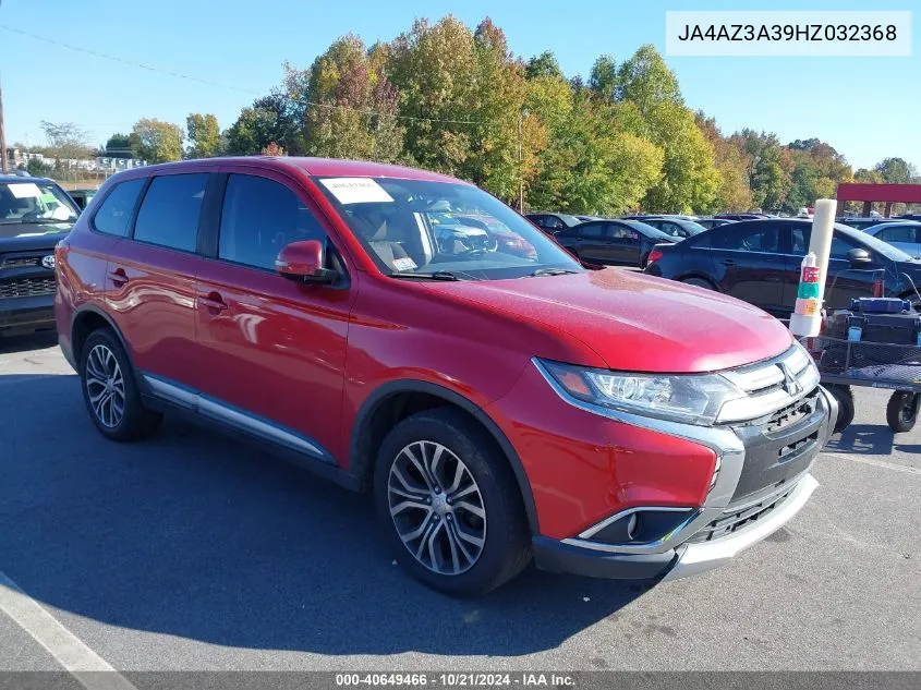 2017 Mitsubishi Outlander Se VIN: JA4AZ3A39HZ032368 Lot: 40649466