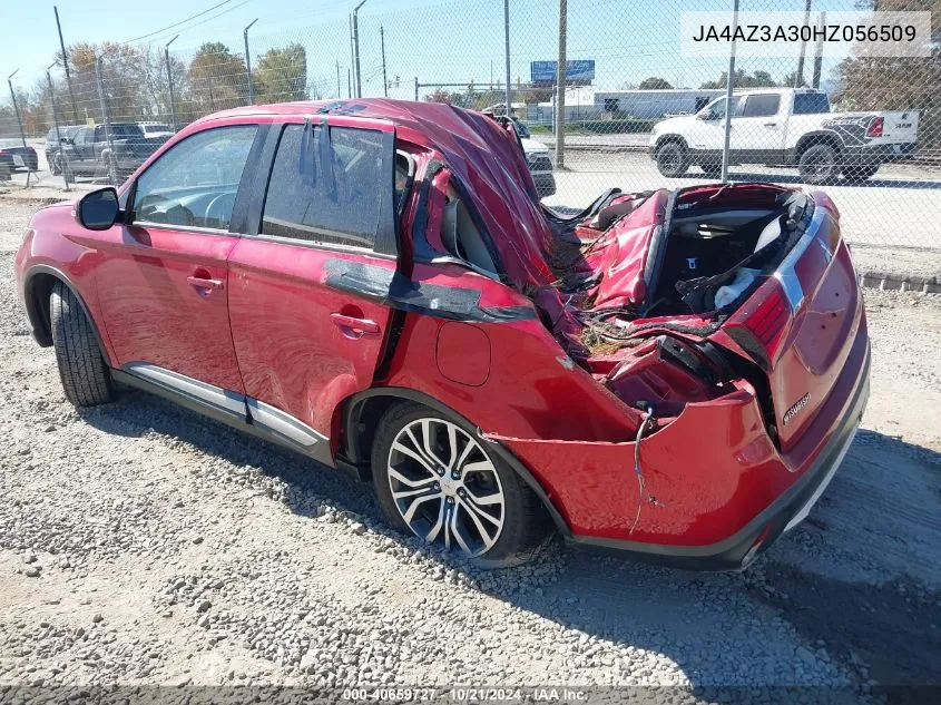 2017 Mitsubishi Outlander Se VIN: JA4AZ3A30HZ056509 Lot: 40659727