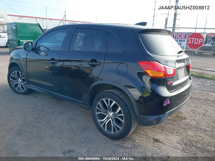 2017 Mitsubishi Outlander Sport 2.0 Es VIN: JA4AP3AU5HZ008812 Lot: 40688884