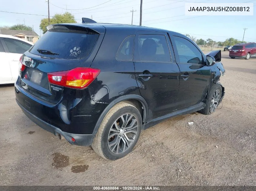 2017 Mitsubishi Outlander Sport 2.0 Es VIN: JA4AP3AU5HZ008812 Lot: 40688884