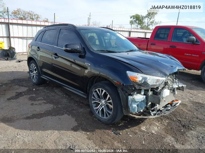 2017 Mitsubishi Outlander Sport 2.4 Sel VIN: JA4AP4AW4HZ018819 Lot: 40702082