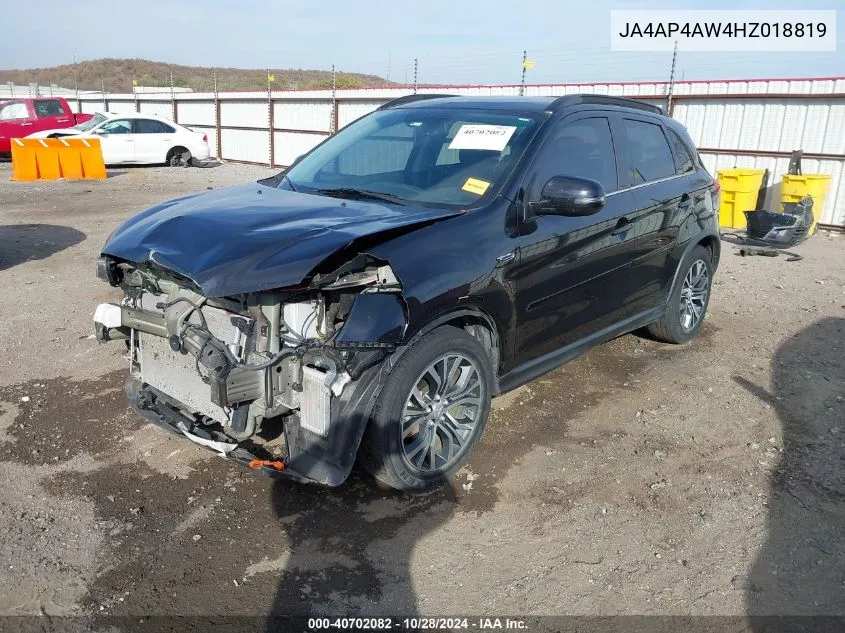 2017 Mitsubishi Outlander Sport 2.4 Sel VIN: JA4AP4AW4HZ018819 Lot: 40702082