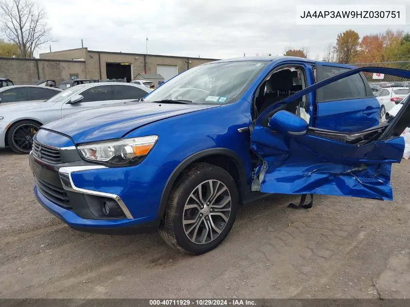 2017 Mitsubishi Outlander Sport 2.4 Se VIN: JA4AP3AW9HZ030751 Lot: 40711929