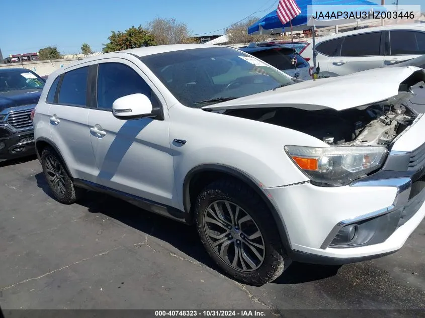 2017 Mitsubishi Outlander Sport 2.0 Es/2.0 Le VIN: JA4AP3AU3HZ003446 Lot: 40748323