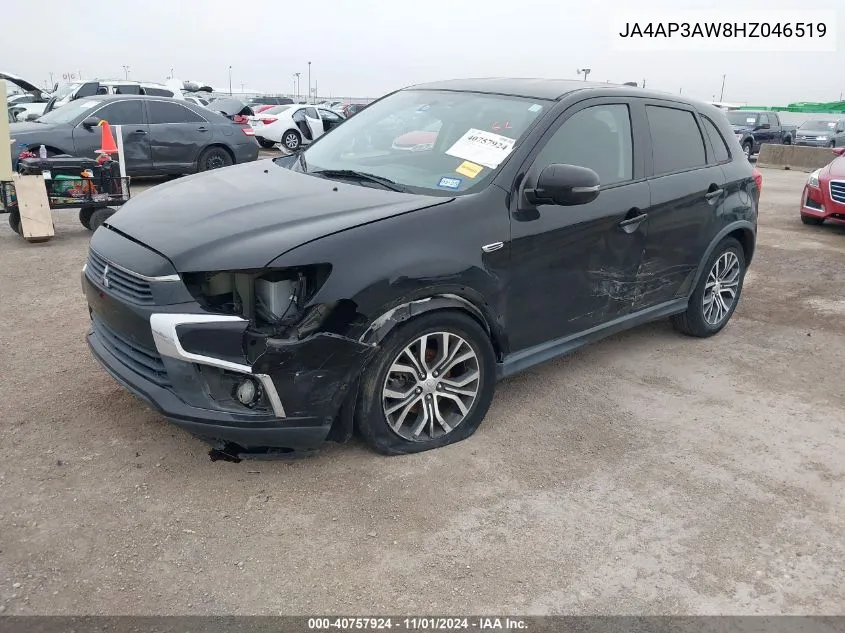 2017 Mitsubishi Outlander Sport 2.4 Se VIN: JA4AP3AW8HZ046519 Lot: 40757924