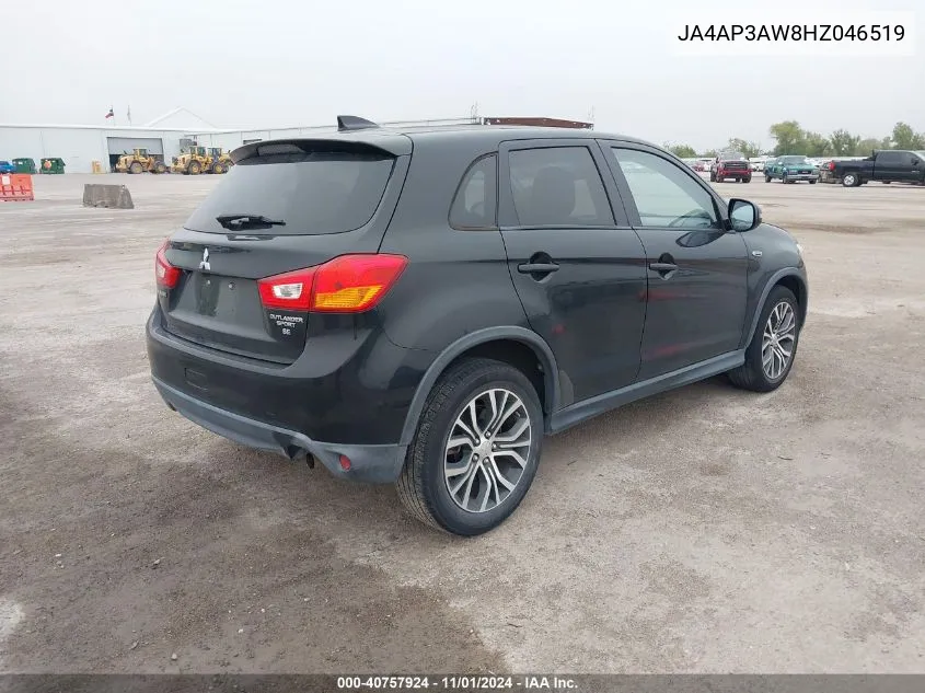 2017 Mitsubishi Outlander Sport 2.4 Se VIN: JA4AP3AW8HZ046519 Lot: 40757924