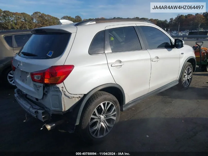 2017 Mitsubishi Outlander Sport 2.4 Gt VIN: JA4AR4AW4HZ064497 Lot: 40758894