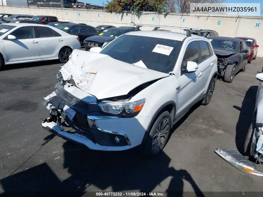 2017 Mitsubishi Outlander Sport 2.4 Se VIN: JA4AP3AW1HZ035961 Lot: 40772232