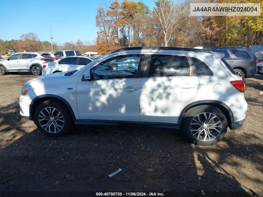 2017 Mitsubishi Outlander Sport 2.4 Sel VIN: JA4AR4AW8HZ024004 Lot: 40780738