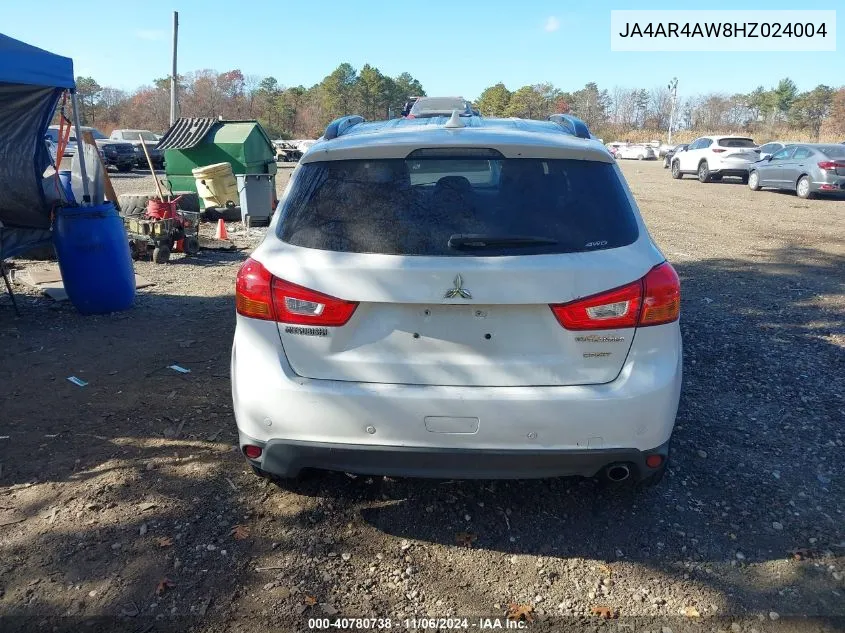 2017 Mitsubishi Outlander Sport 2.4 Sel VIN: JA4AR4AW8HZ024004 Lot: 40780738