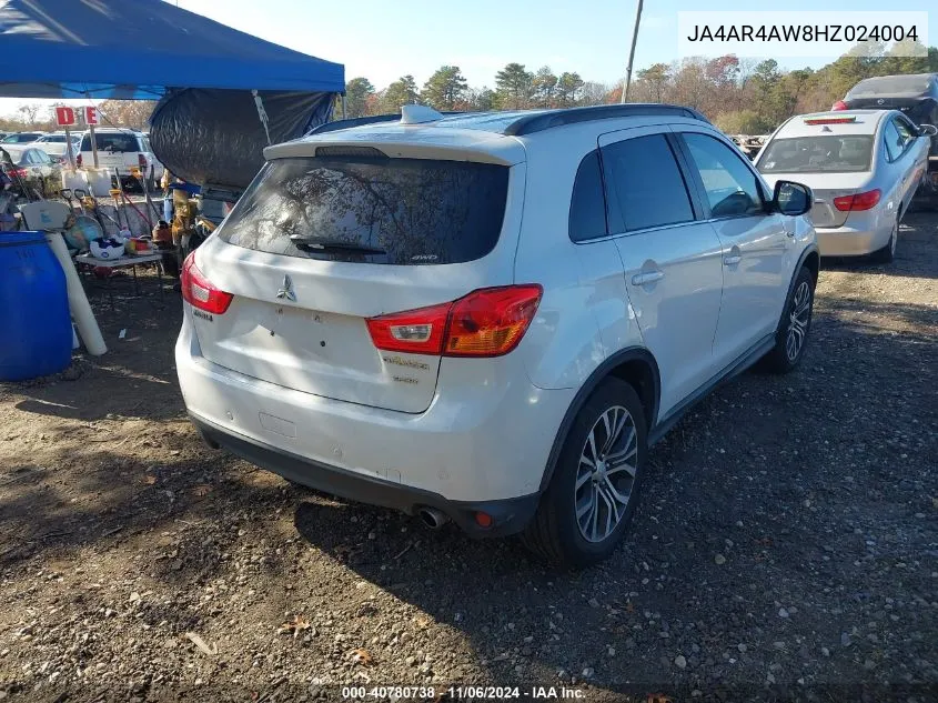 2017 Mitsubishi Outlander Sport 2.4 Sel VIN: JA4AR4AW8HZ024004 Lot: 40780738