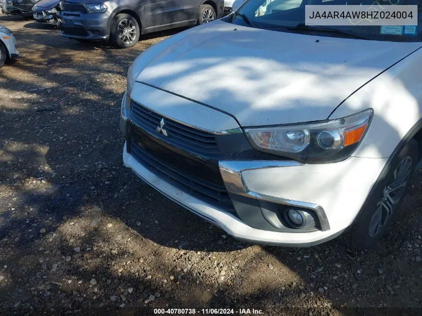 2017 Mitsubishi Outlander Sport 2.4 Sel VIN: JA4AR4AW8HZ024004 Lot: 40780738