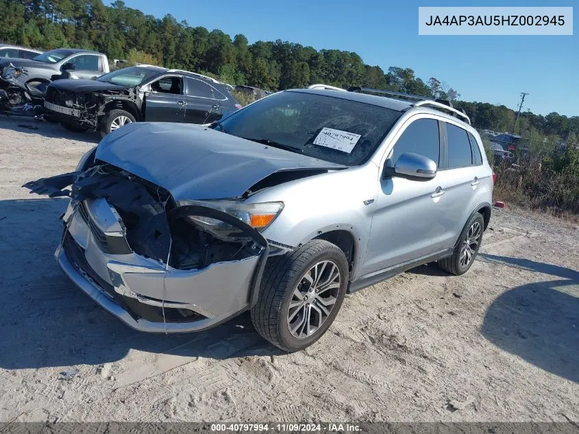 2017 Mitsubishi Outlander Sport 2.0 Es VIN: JA4AP3AU5HZ002945 Lot: 40797994