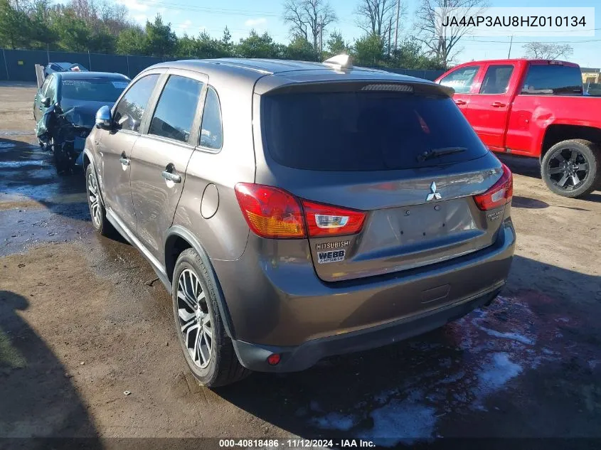 2017 Mitsubishi Outlander Sport 2.0 Es VIN: JA4AP3AU8HZ010134 Lot: 40818486