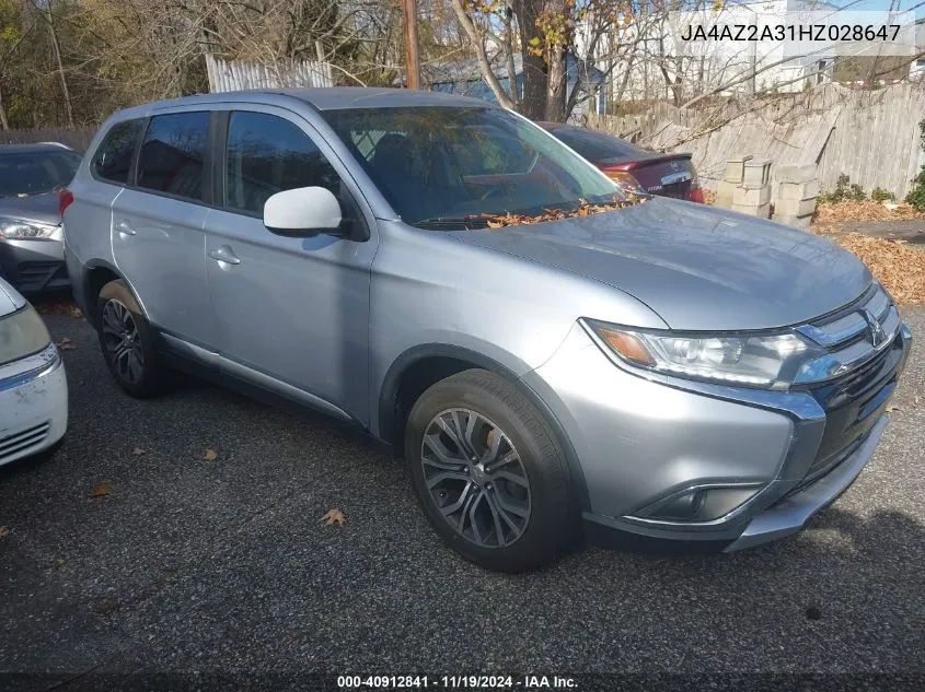 2017 Mitsubishi Outlander Es VIN: JA4AZ2A31HZ028647 Lot: 40912841