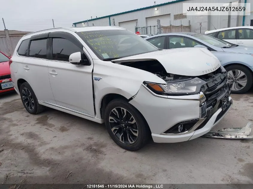 2018 Mitsubishi Outlander Phev VIN: JA4J24A54JZ612659 Lot: 12151545