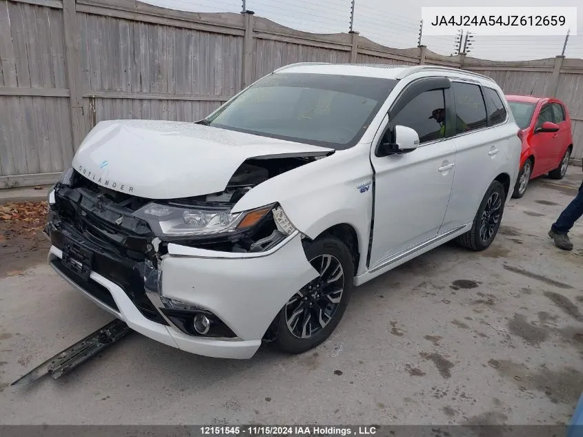 2018 Mitsubishi Outlander Phev VIN: JA4J24A54JZ612659 Lot: 12151545