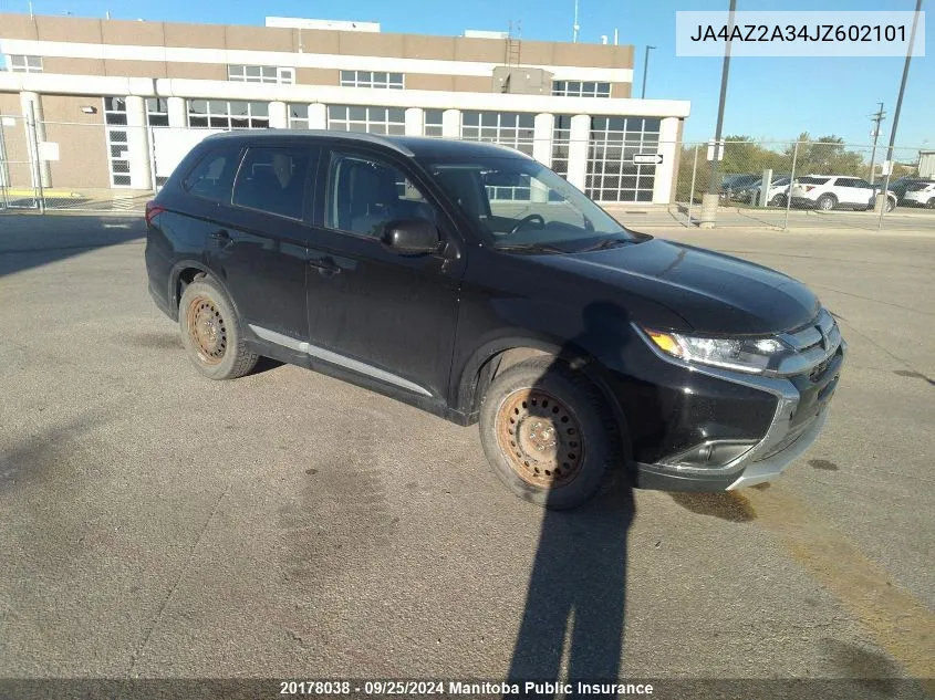 2018 Mitsubishi Outlander Es VIN: JA4AZ2A34JZ602101 Lot: 20178038