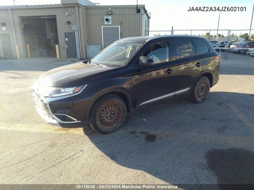 2018 Mitsubishi Outlander Es VIN: JA4AZ2A34JZ602101 Lot: 20178038