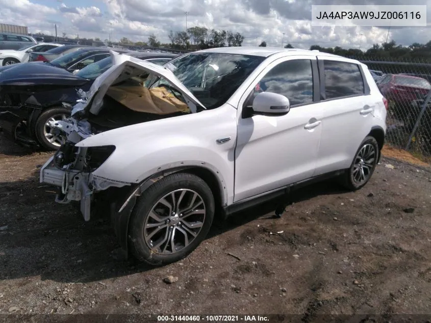 JA4AP3AW9JZ006116 2018 Mitsubishi Outlander Sport 2.4 Se