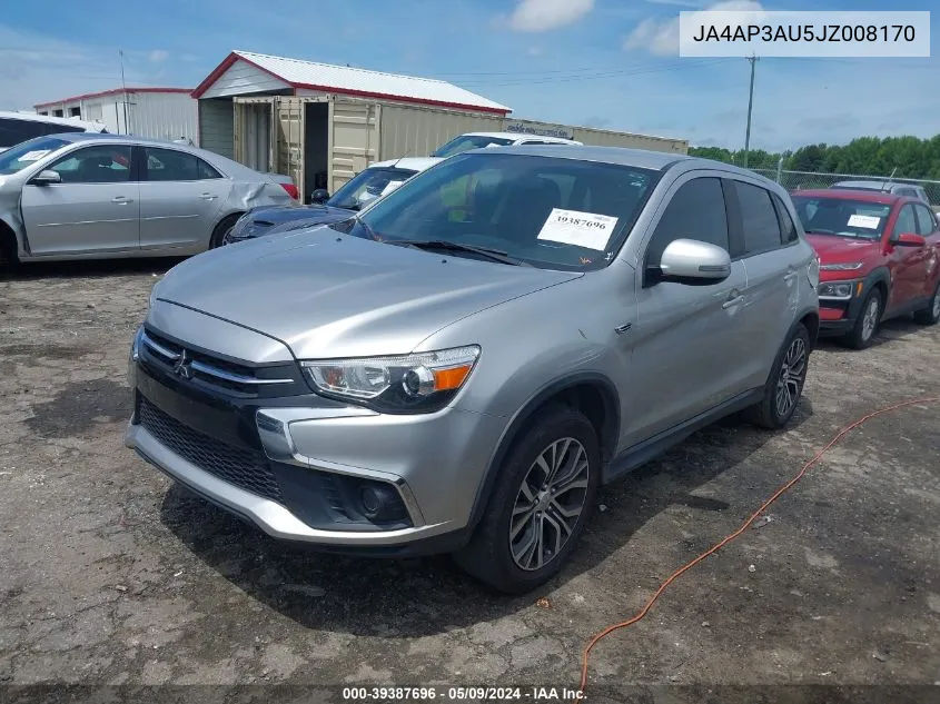 2018 Mitsubishi Outlander Sport 2.0 Es VIN: JA4AP3AU5JZ008170 Lot: 39387696