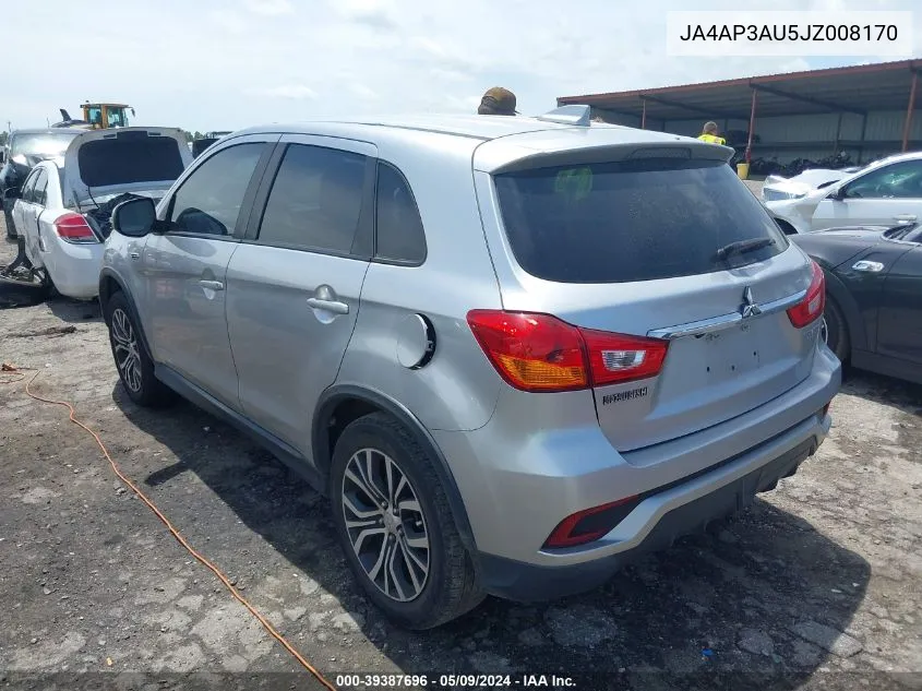 2018 Mitsubishi Outlander Sport 2.0 Es VIN: JA4AP3AU5JZ008170 Lot: 39387696