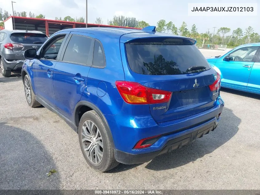 2018 Mitsubishi Outlander Sport 2.0 Es VIN: JA4AP3AUXJZ012103 Lot: 39418972