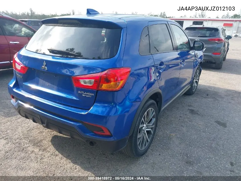 JA4AP3AUXJZ012103 2018 Mitsubishi Outlander Sport 2.0 Es