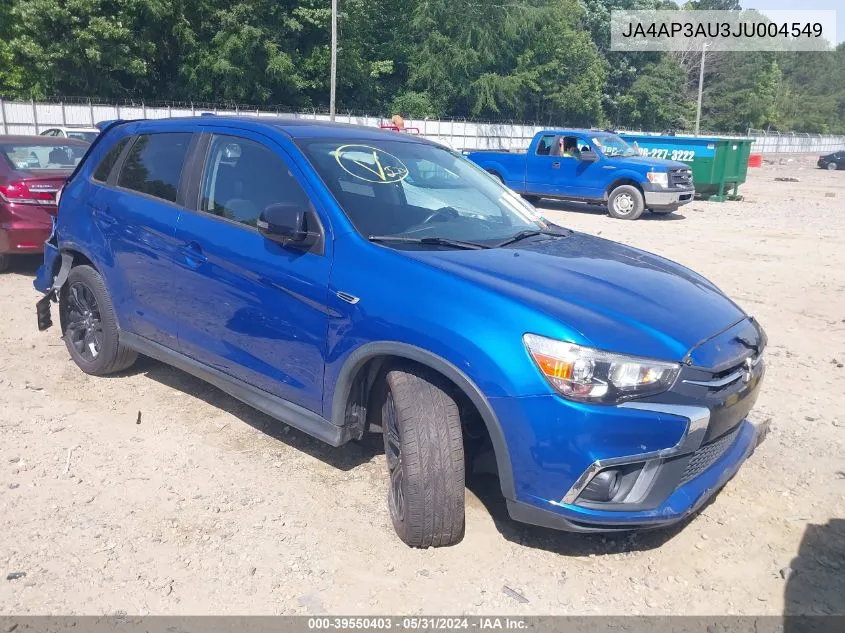 2018 Mitsubishi Outlander Sport 2.0 Le VIN: JA4AP3AU3JU004549 Lot: 39550403