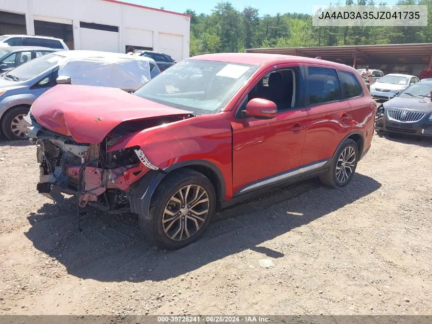 2018 Mitsubishi Outlander Se VIN: JA4AD3A35JZ041735 Lot: 39725241