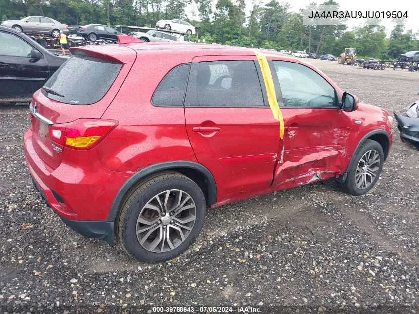 2018 Mitsubishi Outlander Sport 2.0 Es/2.0 Le VIN: JA4AR3AU9JU019504 Lot: 39788643