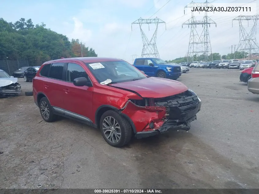 2018 Mitsubishi Outlander Es VIN: JA4AZ3A30JZ037111 Lot: 39825391