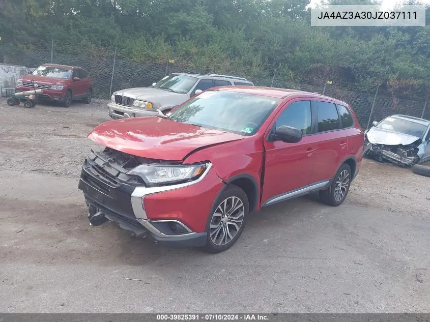 2018 Mitsubishi Outlander Es VIN: JA4AZ3A30JZ037111 Lot: 39825391