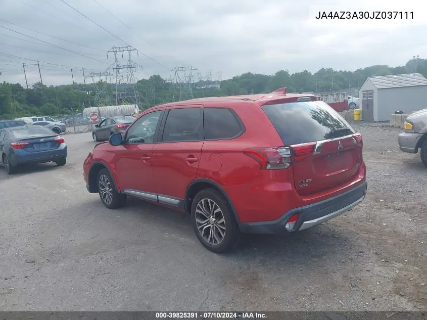 2018 Mitsubishi Outlander Es VIN: JA4AZ3A30JZ037111 Lot: 39825391