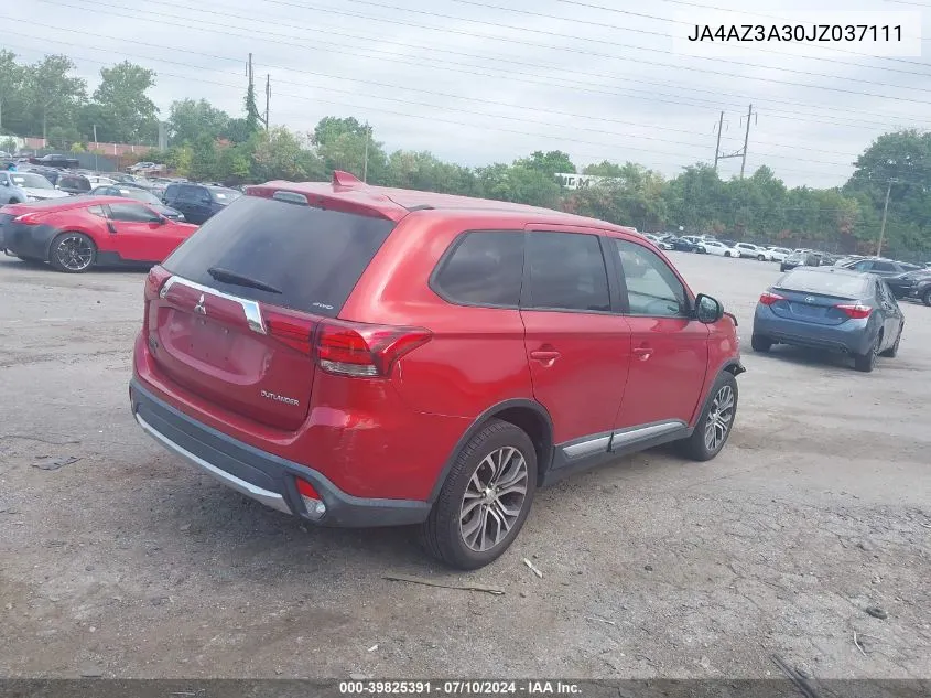 2018 Mitsubishi Outlander Es VIN: JA4AZ3A30JZ037111 Lot: 39825391