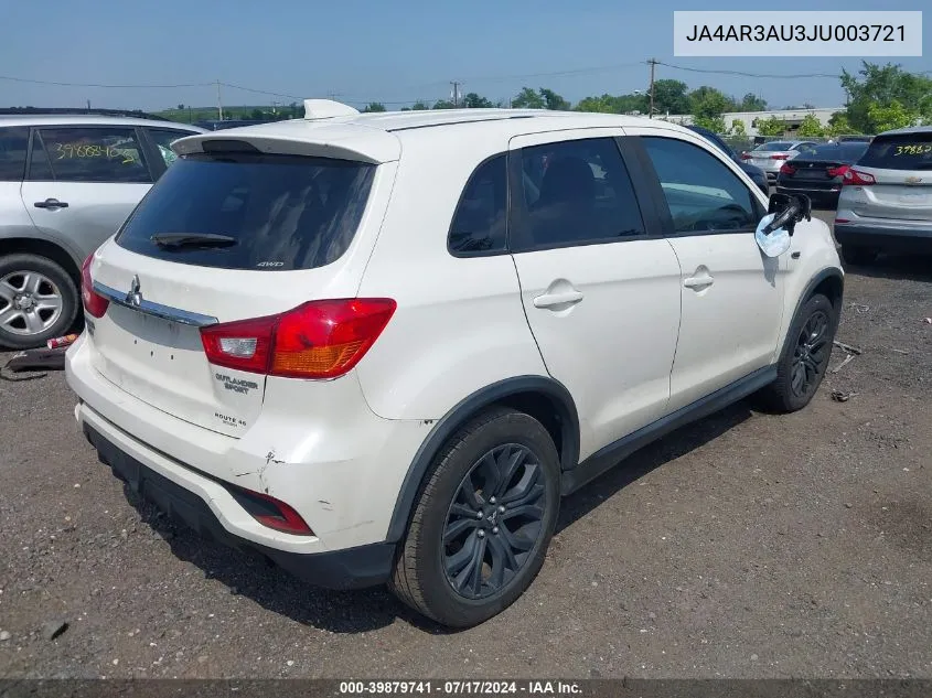 JA4AR3AU3JU003721 2018 Mitsubishi Outlander Sport 2.0 Le