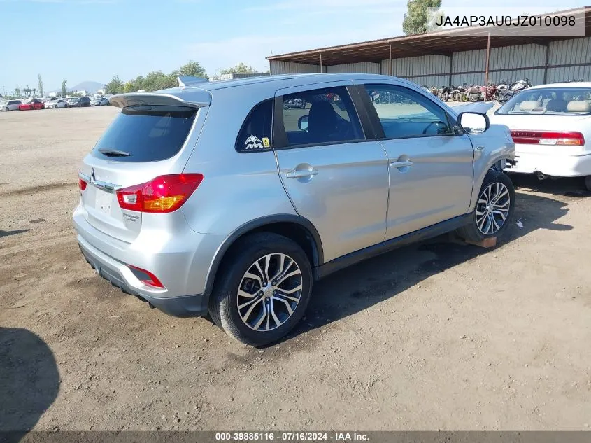 JA4AP3AU0JZ010098 2018 Mitsubishi Outlander Sport Es 2.0