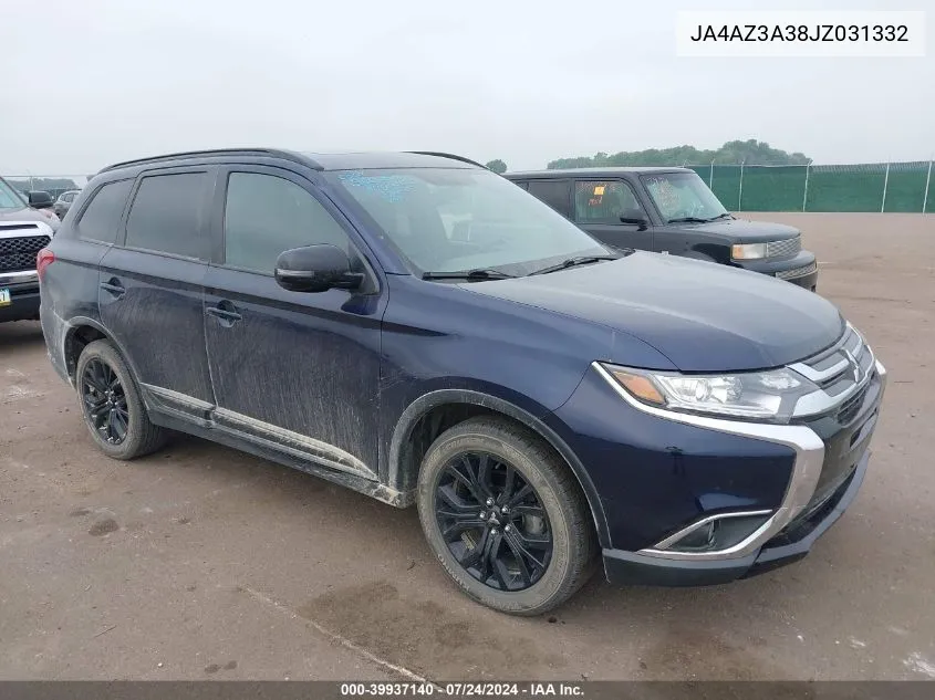 2018 Mitsubishi Outlander Le VIN: JA4AZ3A38JZ031332 Lot: 39937140