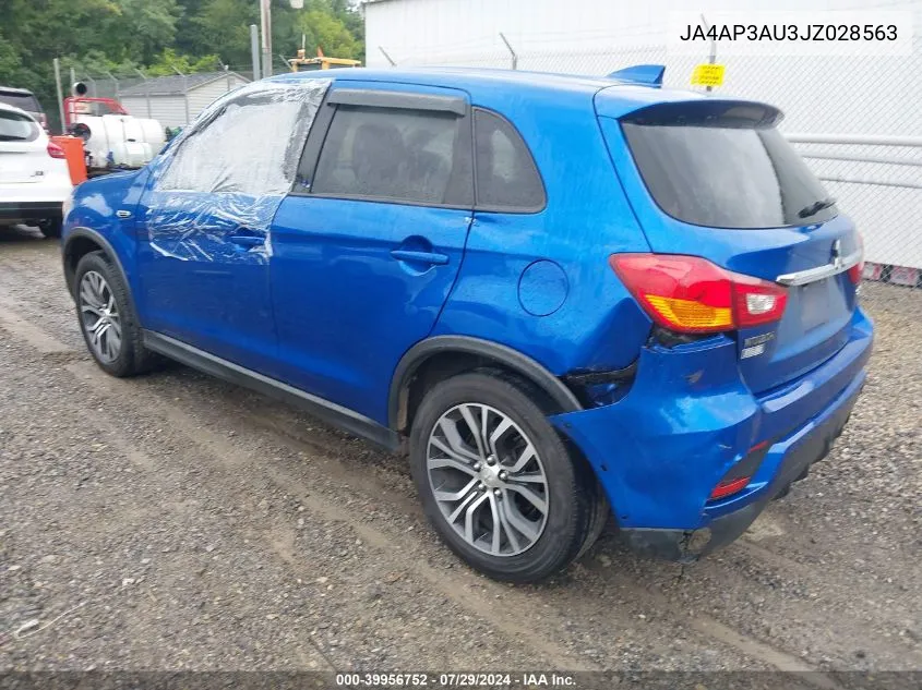 2018 Mitsubishi Outlander Sport Es 2.0 VIN: JA4AP3AU3JZ028563 Lot: 39956752