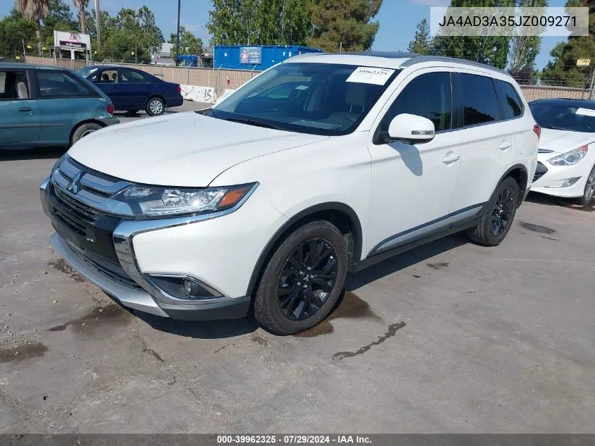 2018 Mitsubishi Outlander Sel VIN: JA4AD3A35JZ009271 Lot: 39962325