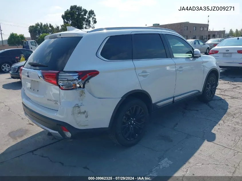 2018 Mitsubishi Outlander Sel VIN: JA4AD3A35JZ009271 Lot: 39962325