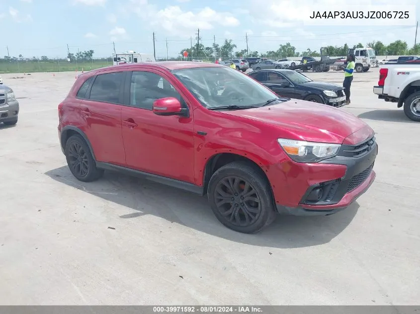 2018 Mitsubishi Outlander Sport Es 2.0 VIN: JA4AP3AU3JZ006725 Lot: 39971592