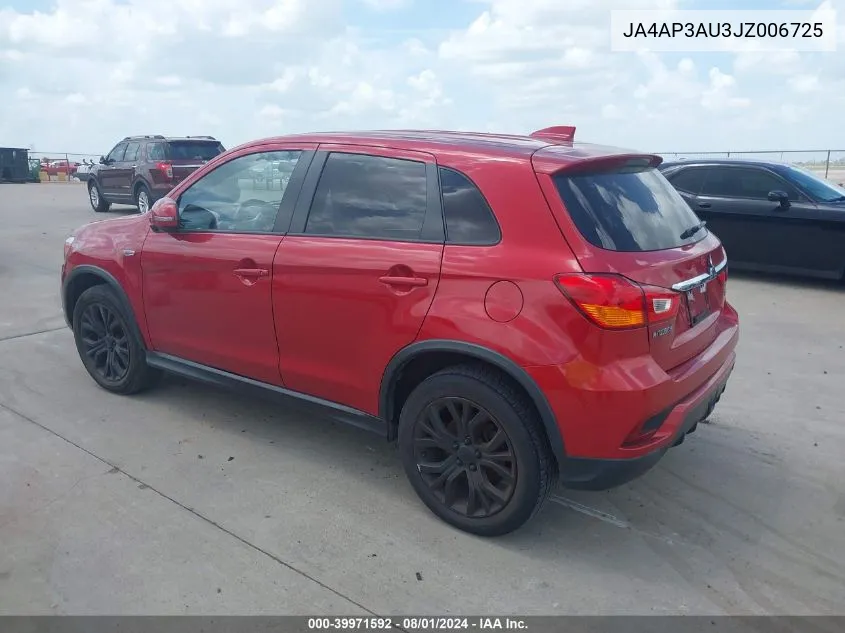 JA4AP3AU3JZ006725 2018 Mitsubishi Outlander Sport Es 2.0