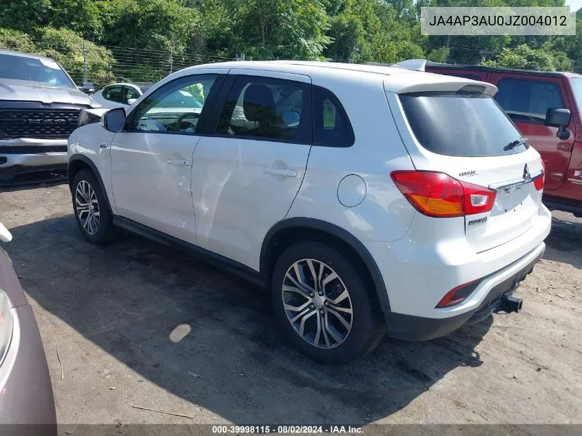 JA4AP3AU0JZ004012 2018 Mitsubishi Outlander Sport Es 2.0