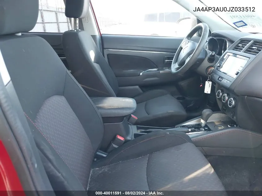 JA4AP3AU0JZ033512 2018 Mitsubishi Outlander Sport Es 2.0