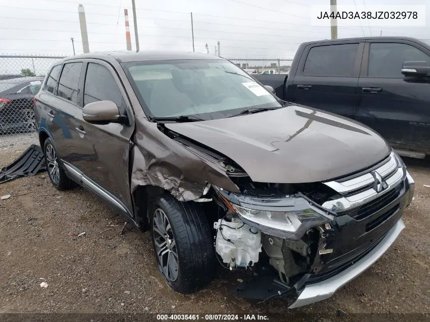 2018 Mitsubishi Outlander Se VIN: JA4AD3A38JZ032978 Lot: 40035461