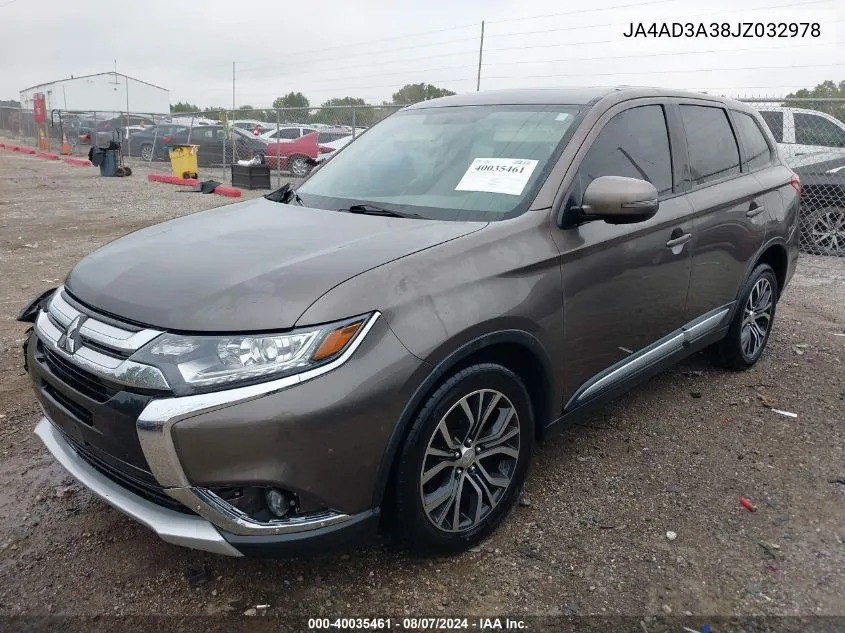 2018 Mitsubishi Outlander Se VIN: JA4AD3A38JZ032978 Lot: 40035461