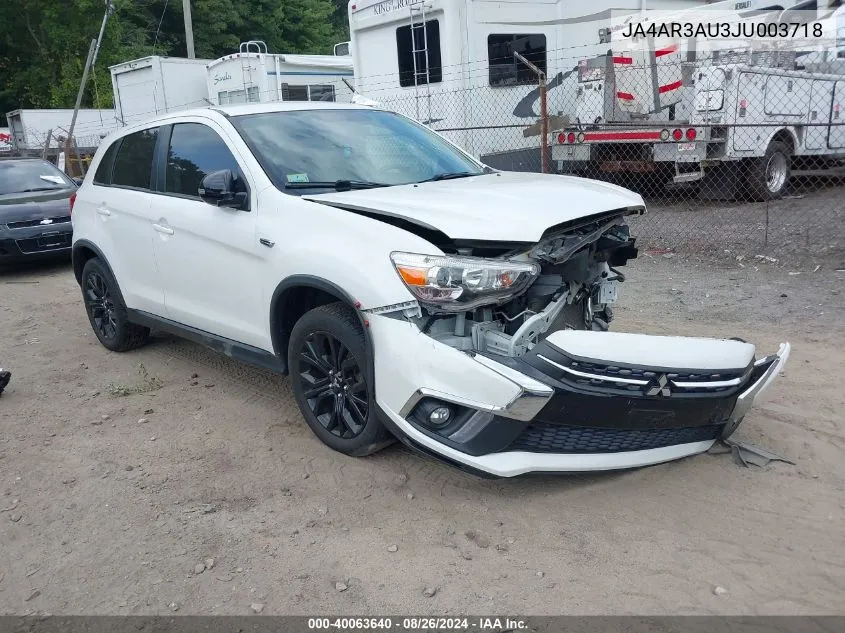 2018 Mitsubishi Outlander Sport Es/Se VIN: JA4AR3AU3JU003718 Lot: 40063640