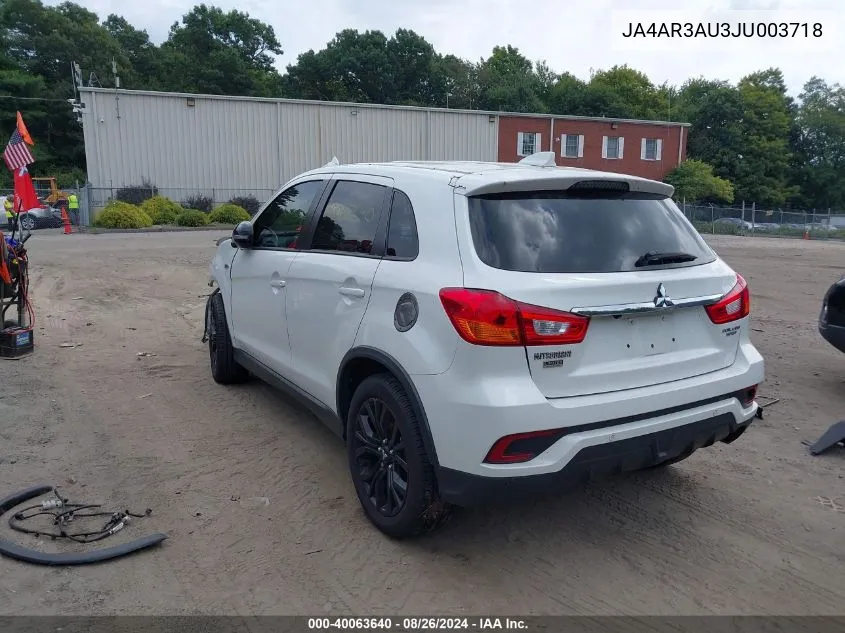 2018 Mitsubishi Outlander Sport Es/Se VIN: JA4AR3AU3JU003718 Lot: 40063640