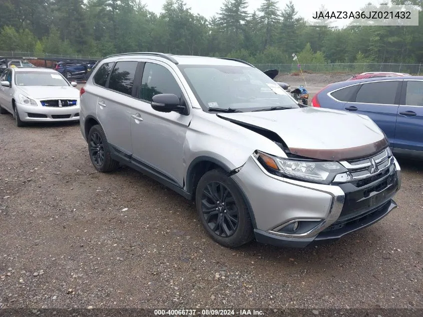 2018 Mitsubishi Outlander Le VIN: JA4AZ3A36JZ021432 Lot: 40066737